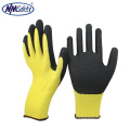 NMSAFETY yellow Super Flex Sandy Finish Nitrile Coated Gloves